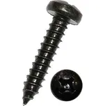 Šrouby do plechu s půlkulatou hlavou 4,8x19 mm, křížové, DIN 7981 C, černé, balení 100 ks
