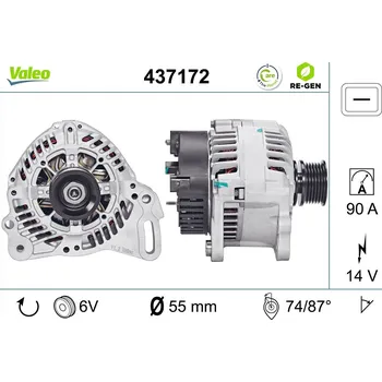 Alternátor Generátor VALEO 437172