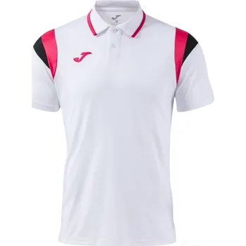 Pánské tričko Polokošile JOMA TERRA DANUBIO, barva bílá - růžová - černá, velikost 3XL