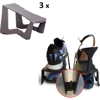 Botník ARTPLAST Flip Flap U22TO-KIT Organizér na boty šedohnědý, 3 ks