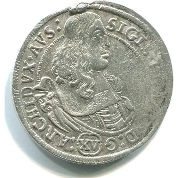 TYROLY. Arcivévoda Sigmund Franz 1663–1665). XV. Kreuzer 1664. Ag.