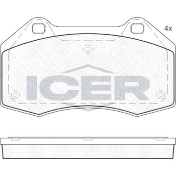 Auto-moto Sada brzdových destiček, kotoučová brzda ICER 181679