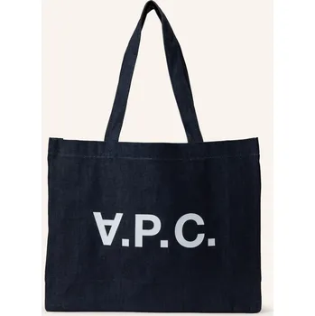 Kabelka A.P.C. Nákupní Taška Daniela, tmavě modrá / bílá