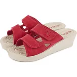 Vlnka Dámské gelové nazouváky na klínku Milena červená velikost obuv dospělí 37