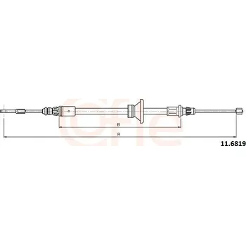 Lanko parkovací brzdy Tažné lanko, parkovací brzda COFLE 11.6819