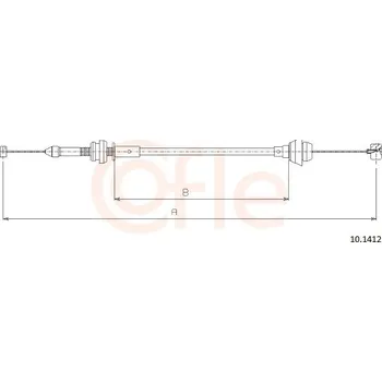Lanko parkovací brzdy Lanko plynu COFLE 92.10.1412