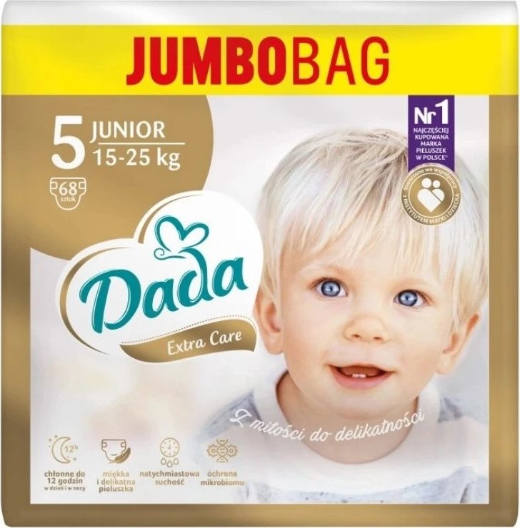Dada JUMBOBAG Extra Care 5, 15-25 kg, 68 ks