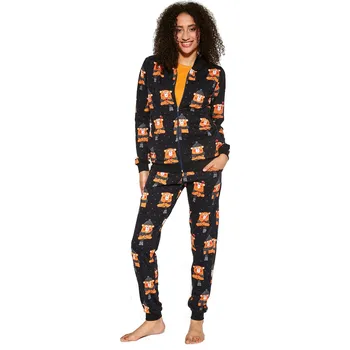 Dámské pyžamo Pyžamo Cornette 465/292 Bear 2 třídílné Barva: černá, Velikost: L