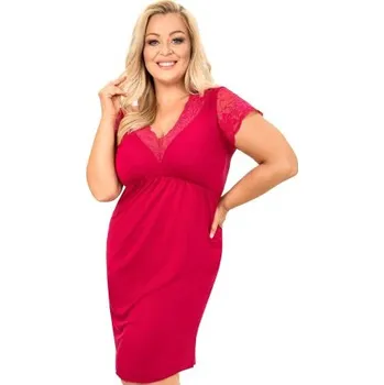 Dámská noční košile Noční košilka Donna Sonia - plus size až do 6XL Bordó 4XL(48)