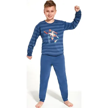 Chlapecké pyžamo Pyžamo Cornette Young Boy 268/135 Soccer dl/r 134-164 Barva: jeans, Velikost: 158-164