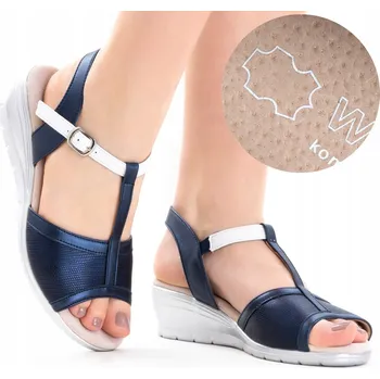 Dámské sandále Wojtyłko dámské sandály 10129 klínek, velikost 38