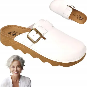 Dámské pantofle Nazouváky kožené pantofle DR ORTO, bílé, 41, prodyšné