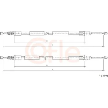 Lanko parkovací brzdy Tažné lanko, parkovací brzda COFLE 11.6773