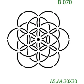 Plastová šablona pro malování - Mandaly a dortovky - Dortovka (B070) - A5 , Nelepící folie