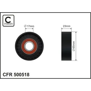 Auto-moto Napínací kladka, žebrovaný klínový řemen Caffaro 500518
