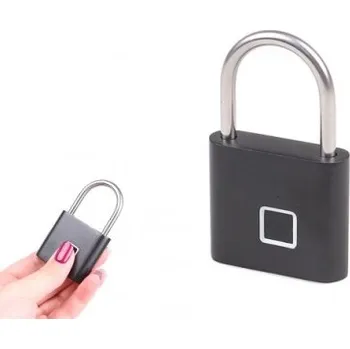 Visací zámek Visací zámek na otisk prstu černý