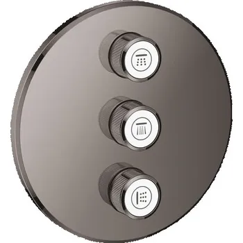 Vodovodní baterie Sprchová a vanová baterie GROHE Grohtherm SmartControl bez podomítkového tělesa Hard Graphite 29122A00