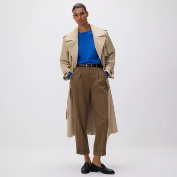 Dámské kalhoty Reserved - Kalhoty s páskem - světle olivová - 185GU-81X - 185GU-81X-XXL