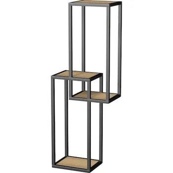 Drátěná police Naturel Oxo OXOALU44119B 44x19x19 cm Hliník