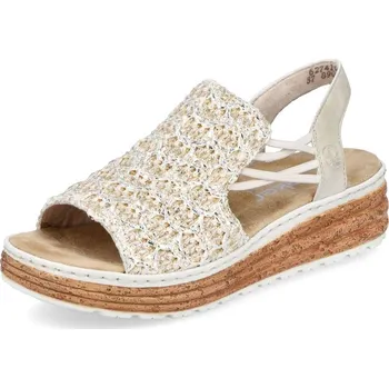 Dámská obuv Dámské sandály RIEKER 62741-60 béžová S6 42