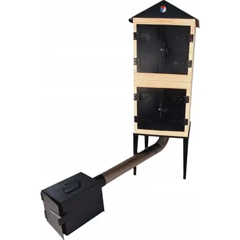 Udírna Dřevěná udírna dvoukomorová s kovovými dvířky