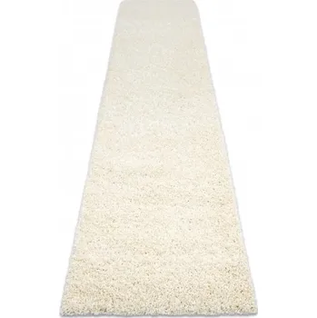 Koberec Makro Abra Koberec Běhoun jednobarevný SOFFI shaggy 5cm krémový Rozměr: 70x200 cm