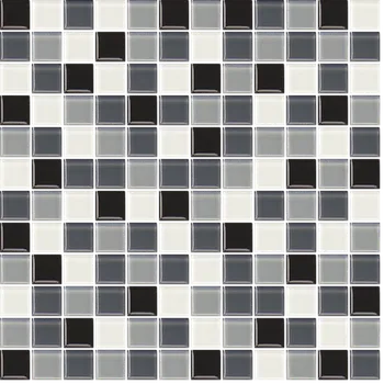 Obklad Skleněná mozaika Premium Mosaic šedá 30x30 cm lesk MOS25MIX2