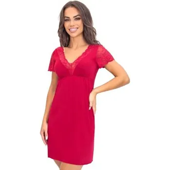 Dámská noční košile Noční košilka Donna Sonia - viskóza Bordó L(40)