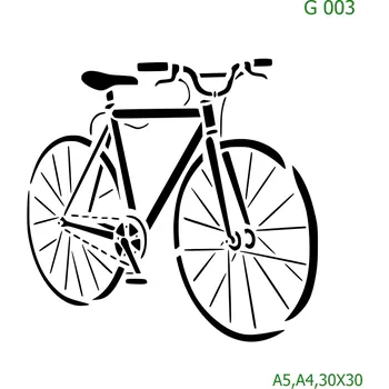 Plastová šablona pro malování - Auta, lodě, letadla, vlaky - Kolo (G003) - A4 , Lepící fólie