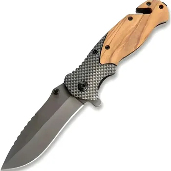 Multifunkční nůž IZMAEL Outdoorový skládací nůž LV 39376 Hnědá/Černá 8.5 cm