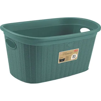 Koš na prádlo STEFANPLAST Koš na prádlo 35 l, 58x38x28cm, zelenošedý
