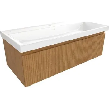 Koupelnový nábytek Koupelnová skříňka s umyvadlem SAT Evolution 98x30x44,5 cm dub medový mat SATEVO100DMU4