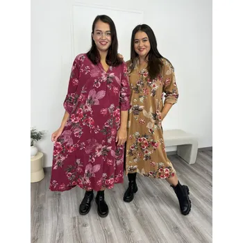 Dámské šaty Manžestrové šaty Beverly Barva: Camel, Velikost: UNI (L-2XL)