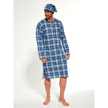 Pánské pyžamo Košile Cornette 110/09 672601 dl/r M-2XL Barva: světle modrá, Velikost: L