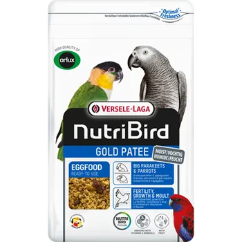 Pro ptáka VERSELE-LAGA NutriBird GOLD PATEE vaječné krmivo vlhčené pro střední a velké papoušky se sušeným hmyzem, ovocem a medem 1 kg