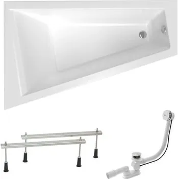 Asymetrická vana Laguna Idea Plus 160x100 cm akrylát levá SIKOID1600LAN