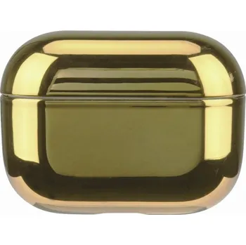 Pouzdro na mobilní telefon Ochranný metalický obal pro AirPods Pro - zlatý