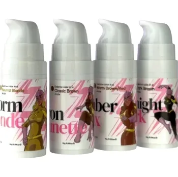 Barva na řasy a obočí Pink Flash Switzerland Hero Shades sada barev na obočí (přímý pigment) – lahvičky 4×10 g