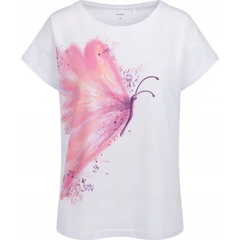 Dámské tričko Dámská halenka T-shirt bavlněný bílý 40 L Motýl Endo