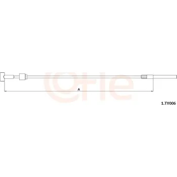 Lanko parkovací brzdy Tažné lanko, parkovací brzda COFLE 92.1.TY006