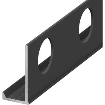 ukončovací lišta Lišta ukončovací "L" Eviso stone anthracite mat, hliník komaxit, délka 270 cm, výška hrany 10 mm, ALAN0410