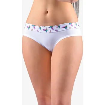 Kalhotky GINA 14154P Kalhotky francouzské Barva: Bílá-Fialová, Velikost: S/M