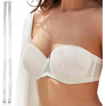 Podprsenka Dámská samodržící podprsenka bez ramínek hladká + ramínka VILMA bílá 75D