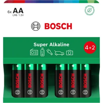 BOSCH Super Alkaline LR6SA6B-00 Baterie 4+2 AA, 6 ks