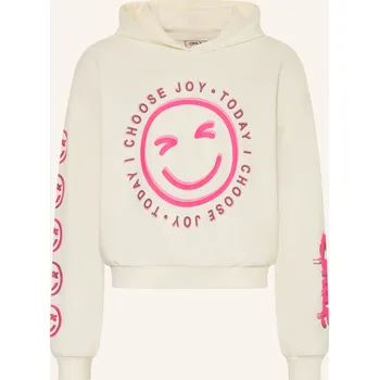 Dámská mikina Only Dívčí Mikina S Kapucí, krémová / růžová, 158