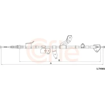 Lanko parkovací brzdy Tažné lanko, parkovací brzda COFLE 92.1.TY001
