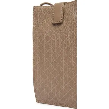 Taška na telefon Calvin Klein Emblem Aop Phone Crossbody LV04F1115G Hnědá OS