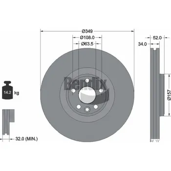 Brzdový kotouč Brzdový kotouč BENDIX Braking BDS1586HC