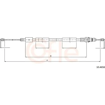 Lanko parkovací brzdy Tažné lanko, parkovací brzda COFLE 92.10.4658