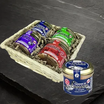 Dárkový potravinový koš Dárkový koš paštik GURMÁNSKÉ KVARTETO 6x90g